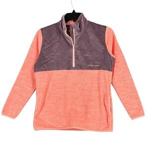 Simply Southern Womens S 1/4 Zip Pullover Coral Purple‎ Preppy Casual Fall Cozy